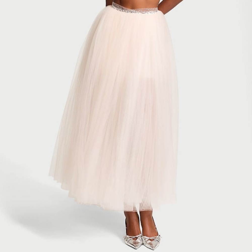 NWT Victoria's Secret XS/S M/L XL/XXL Atelier Crystal Tulle Skirt Embellishments